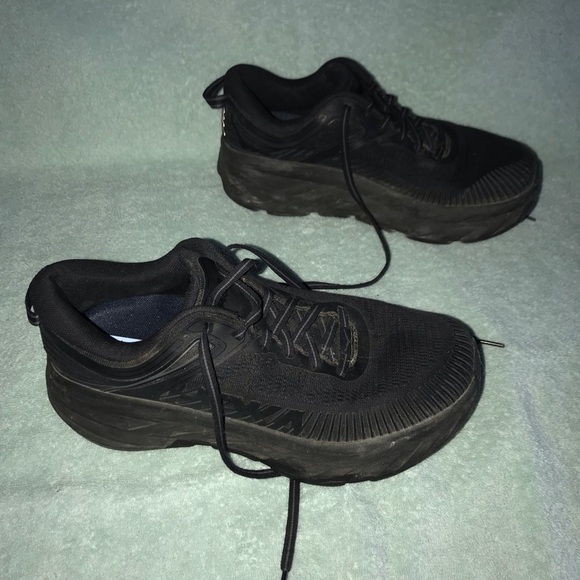 Hoka Other - Men’s 8 / 2E / EE Wide HOKA Bondi 7 Black on Black Athletic Running Sneakers